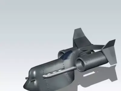 Spacecraft 01 Low-poly 3D model