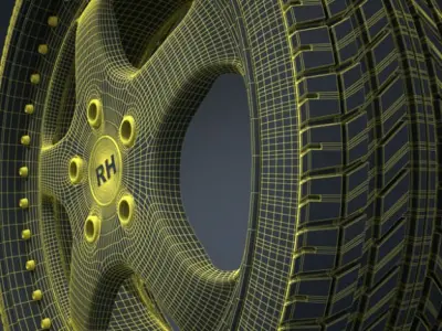 RH Wheel Porsche 3D model