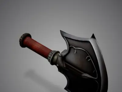 Axe Under Retro Light 3D model