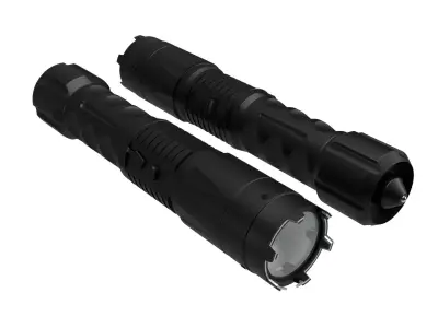 Stun Gun Flash Light with 3D Mockup 3D model