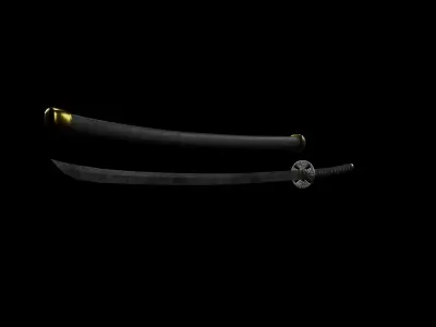 Katana  PBR low-poly Low-poly 3D model
