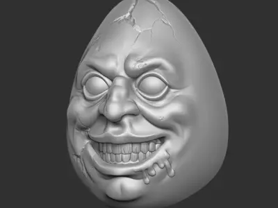 Easter Egg Head 3D printable files for Action figures Free 3D print model