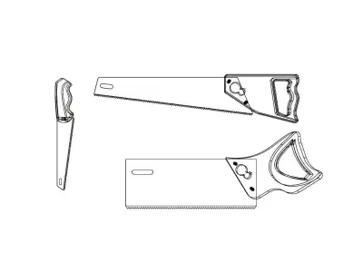 Handsaws kit  Low-poly 3D model