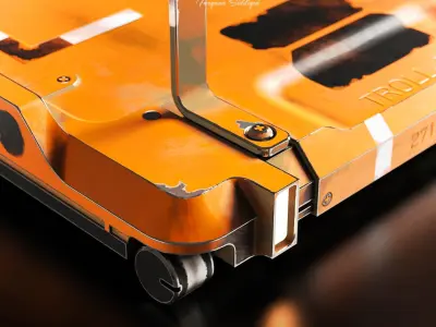 Sci-fi Trolley Low-poly 3D model