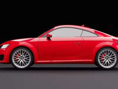 Audi TT Red Metallic 3D model