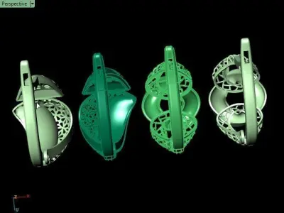 Two earrings part 4 3D print model