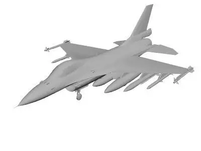 Jet military airplane 3D model