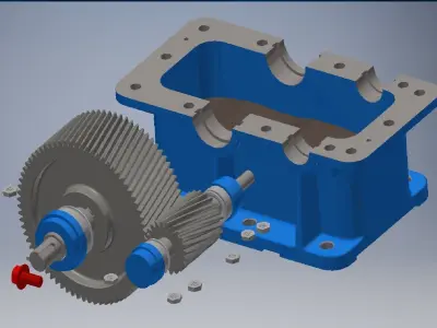 Gearbox reducer assembly  3D model