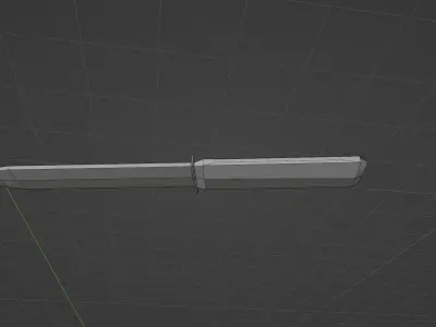 Bloodbound Blade Dark Knife with Leather Grip 3D Model Low-poly 3D model