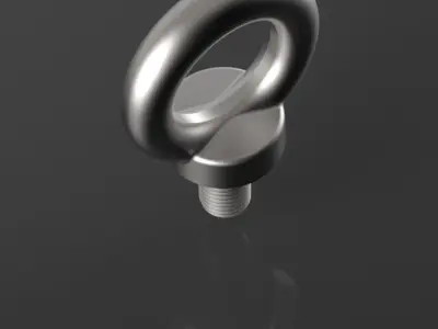 Ringbolt stainless steel swivel nut 3D model