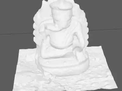 Antique idol of Lord Ganesh 3D model