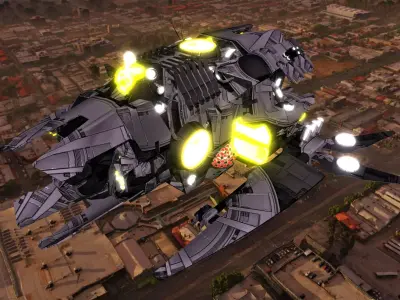 Kings - Super Fighter Ship - Updated Low-poly 3D model