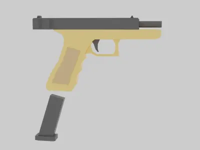 Glock 18 Low-poly 3D model shop