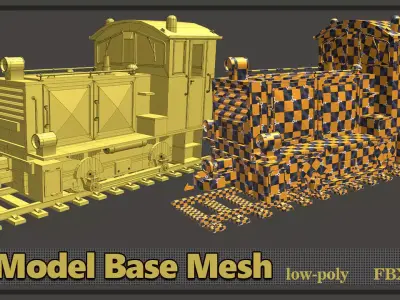 10Base mesh Vol02 Low-poly 3D model