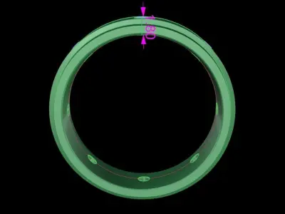 Traditional Box Style Infinity Diamond Band 3D print model