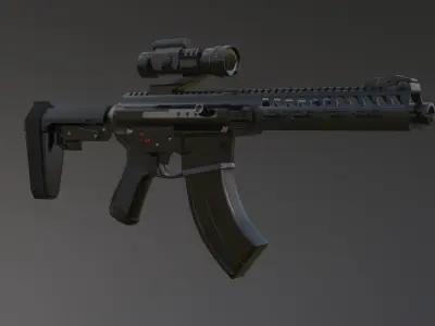 AR-15 ak - rifle 3D model