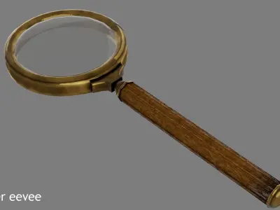 Magnifier Blender reeve magnifying glass Low-poly 3D model