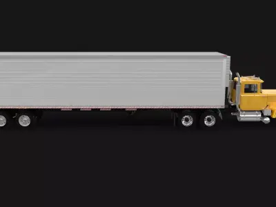 Super-Liner 1993 Box Trailer 3D model