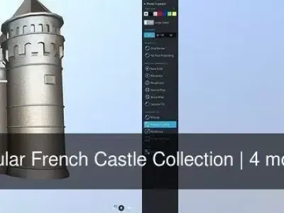Modular French Castle Collection 3D Model Pack purchase