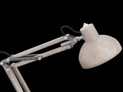Old Desk Lamp Low-poly 3D model