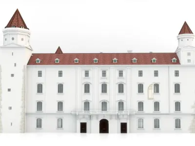 Bratislava castle  central palace- Slovakia 3D model