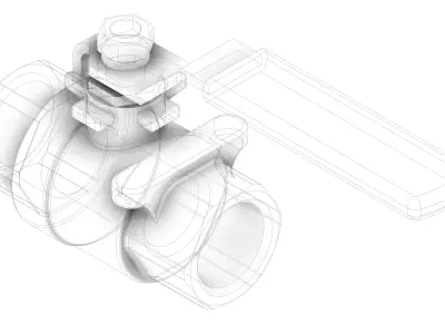 Ball valve 3D model