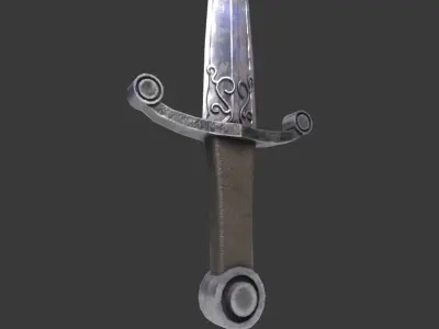 Medieval Dagger Low-poly 3D model