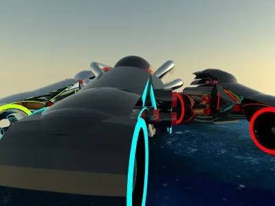 Scifi Tron Bike 3D model