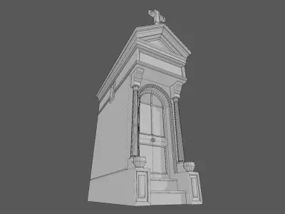 Cemetery Mausoleum 04 type 2 Low-poly 3D model