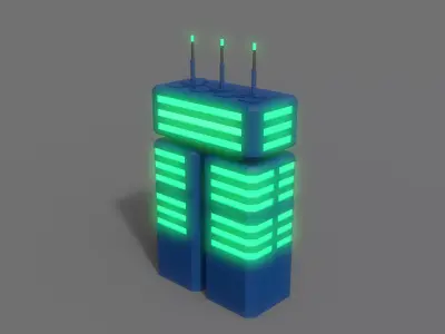 PBR Sci-Fi Building A36 Low-poly 3D model
