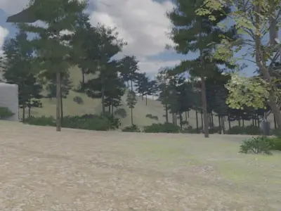 Wind Farm Community Low-poly 3D model