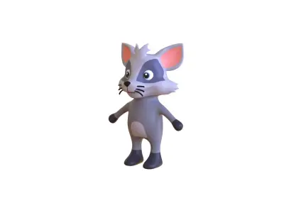 High-Quality 3D Cute Badger for Games 3D Low-poly 3D model