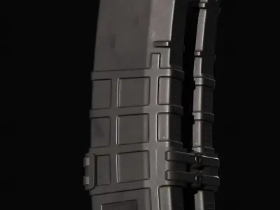  Double Magazine AR-15 Low-poly 3D model