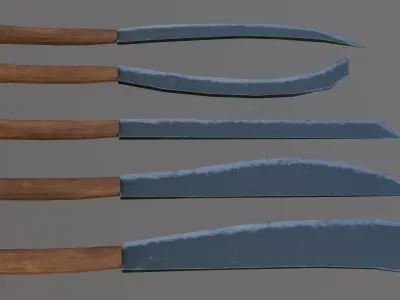 Knives Free low-poly 3D model
