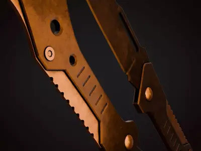 Knife 4 C Low-poly 3D model