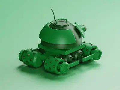 Toy Tank 3D Model Low-poly 3D model