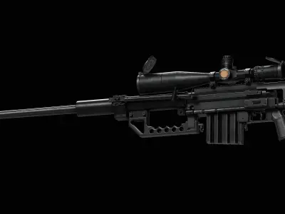 M200 Cheytac Intervention Game Ready - Sniper Low-poly 3D model