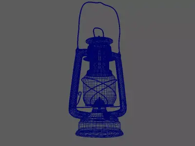 Old metal lantern 3D model