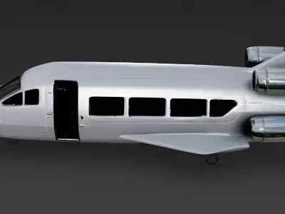 Realistic Vector Shuttle 3D Model Low-poly 3D model