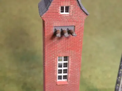 Brick Transformer Tower 1-120 resin 3D print model