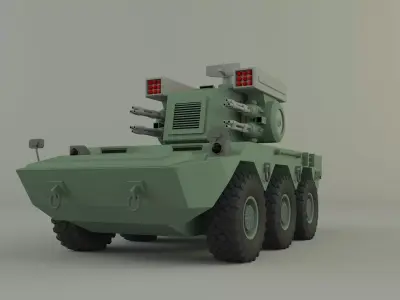 Anti aircraft Surface to air missile SAM 3D model
