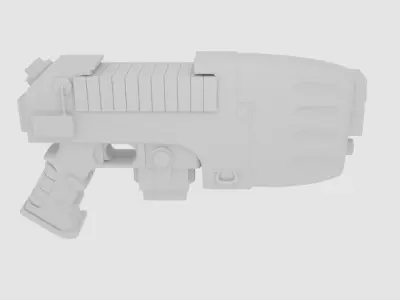Plasma Pistol Low-poly 3D model