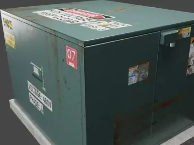 Electrical Box Low-poly 3D model purchase