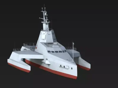JARI-USV-A Low-poly 3D model