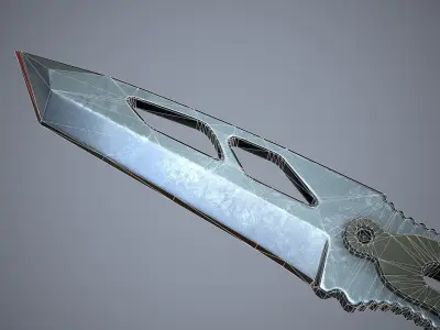 Knife High Tech 2 Low-poly 3D model