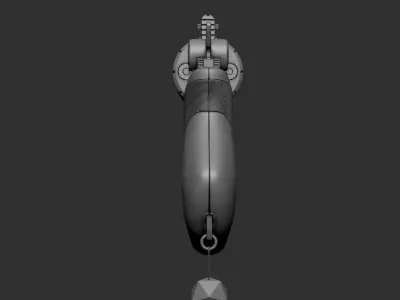  Revolver Zbrush HighPoly 3D model 3D model