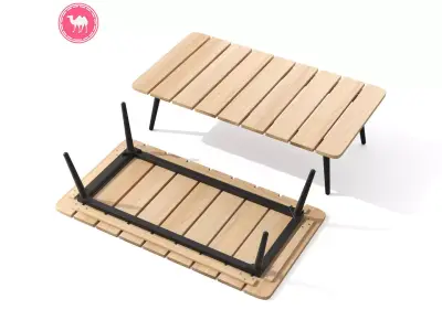 Latta Slate Gray Coffee Table Outdoor Low-poly 3D model