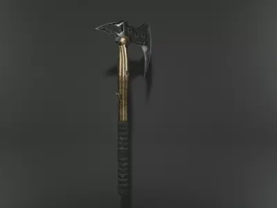 Battle Axe Free low-poly 3D model