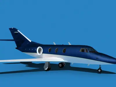 Dassault Falcon 10 V07 3D model