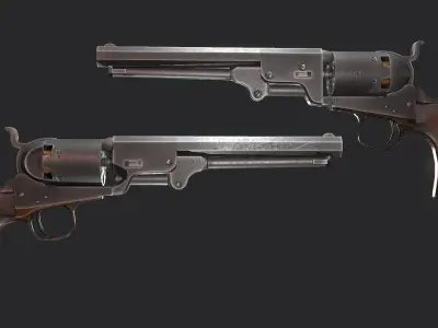 Colt Navy 1851 GAME READY MODEL Low-poly 3D model